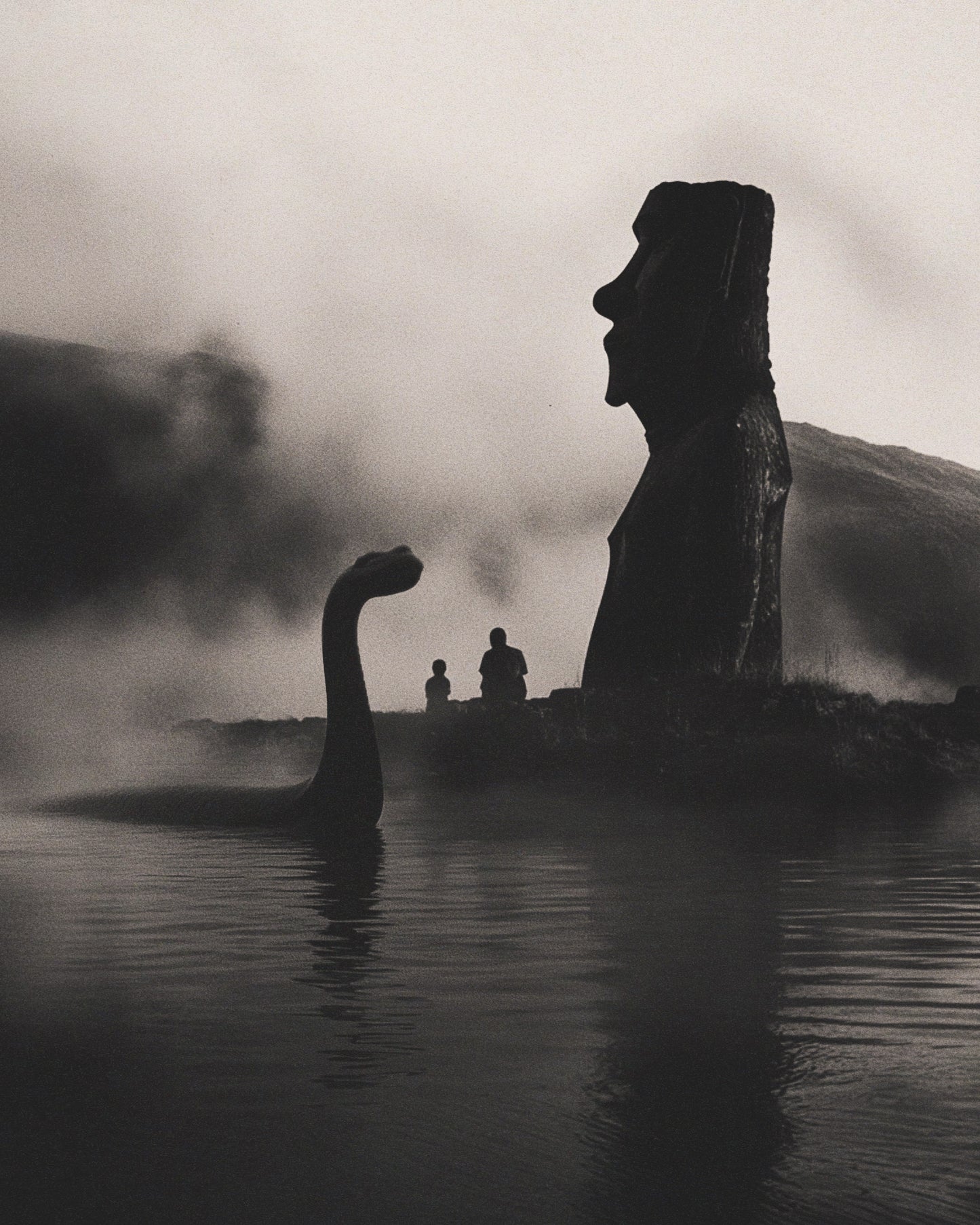 The Moai, Nessie, and Us Fine Art Print - Cult Class Art Shop