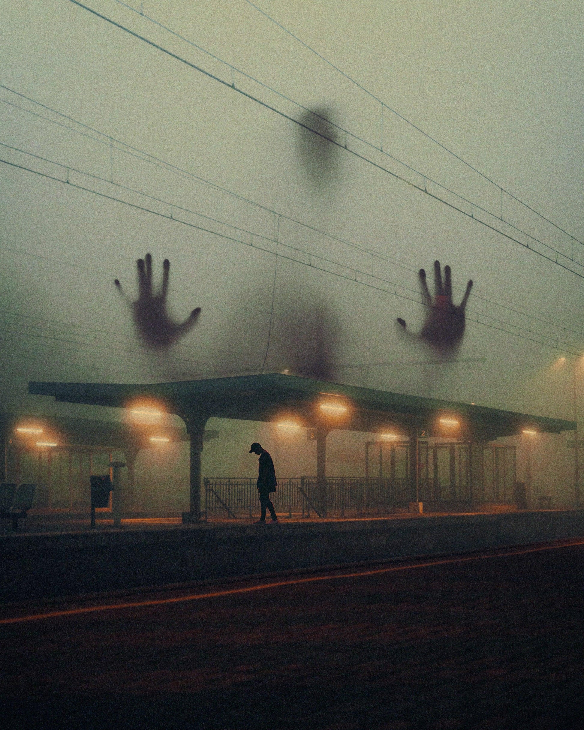 Alone At The Train Station Fine Art Print - Cult Class Art Shop