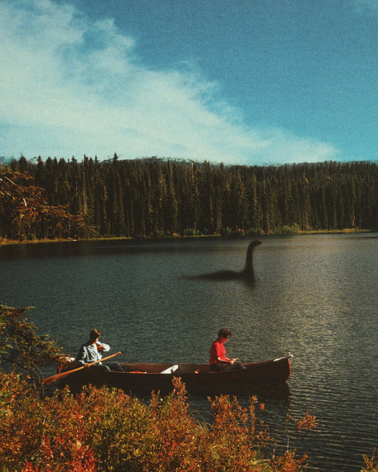 Canoeing With Nessie Fine Art Print