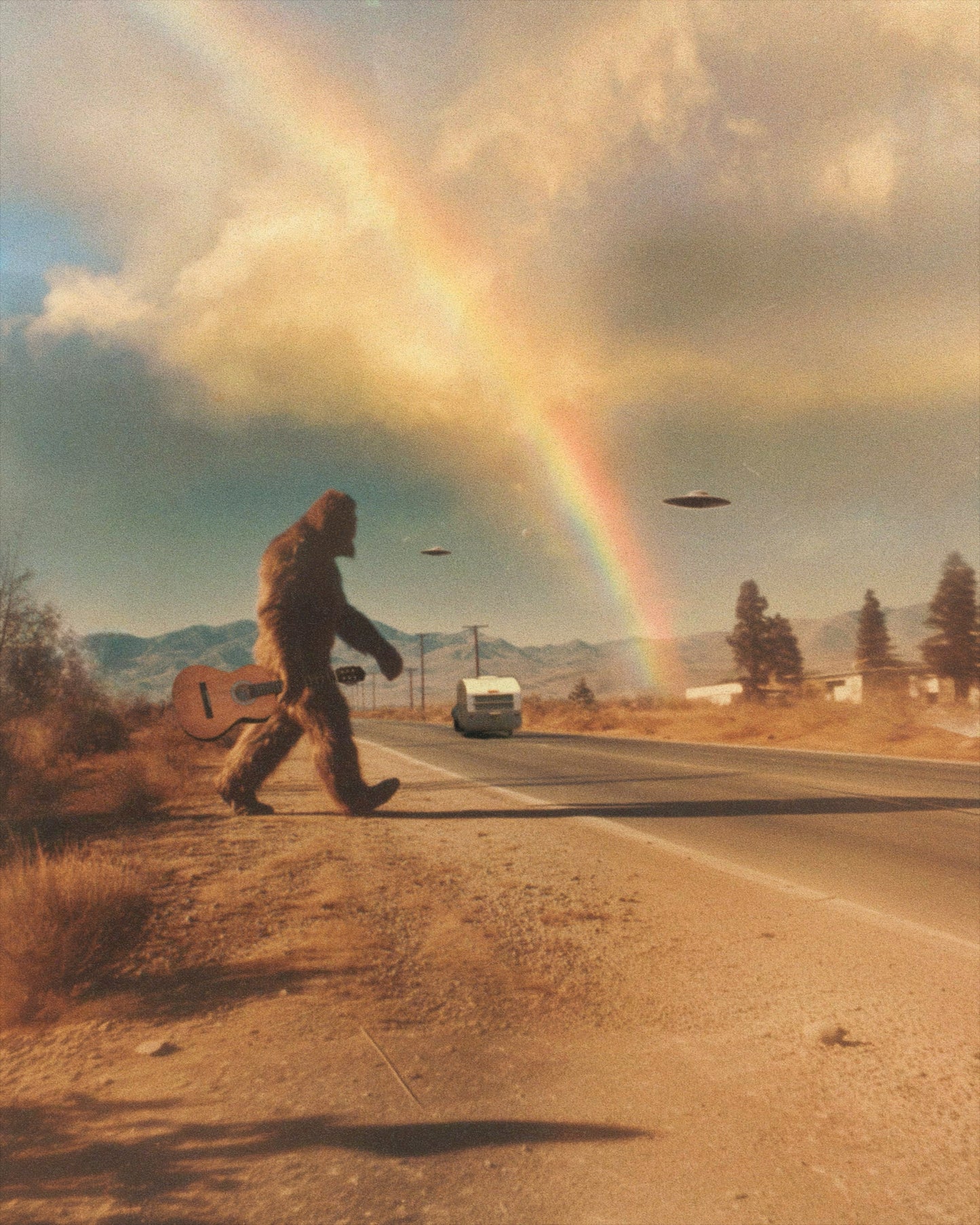 Bigfoot Busker Fine Art Print