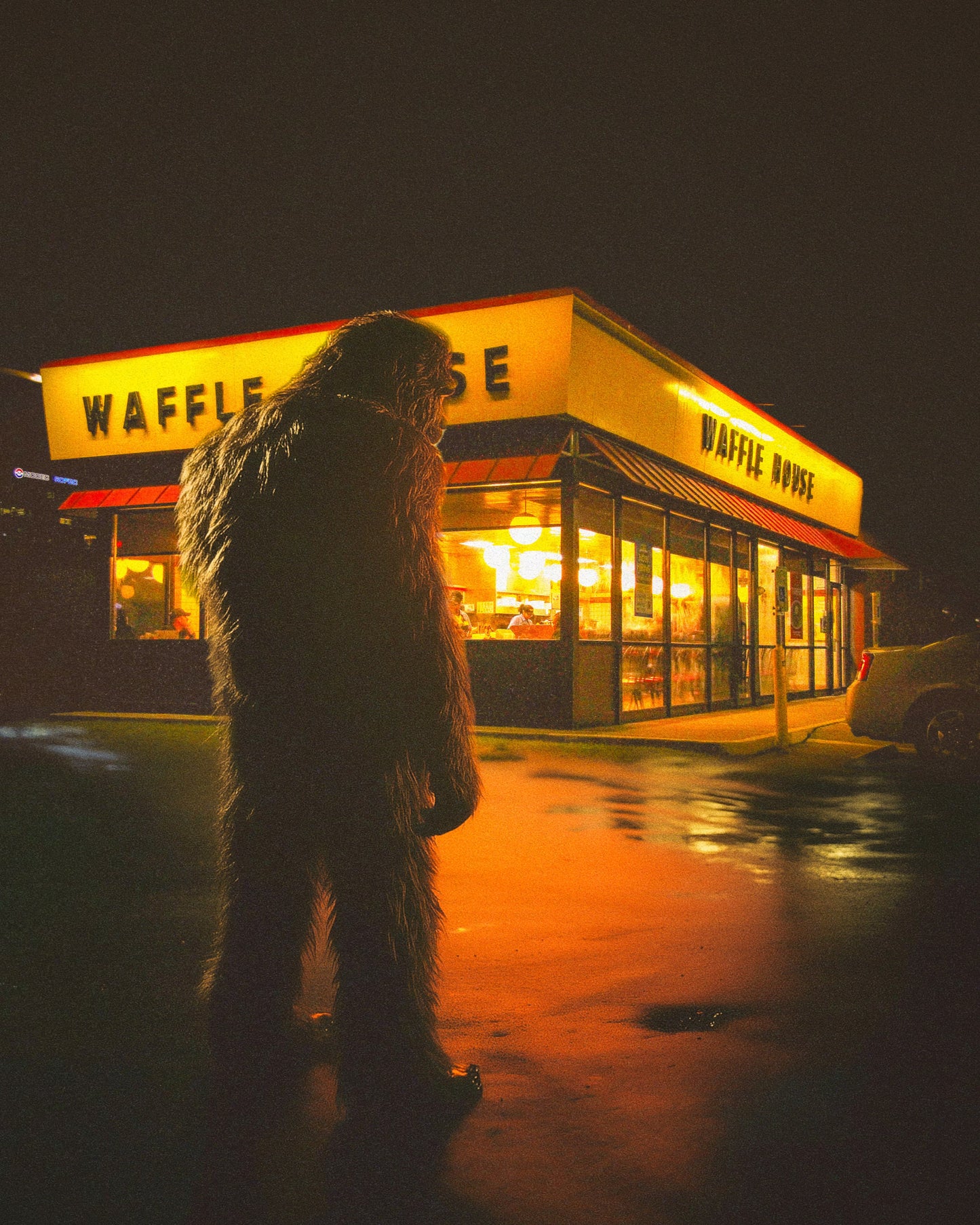 When Bigfoot Wants Waffles Fine Art Print - Cult Class Art Shop